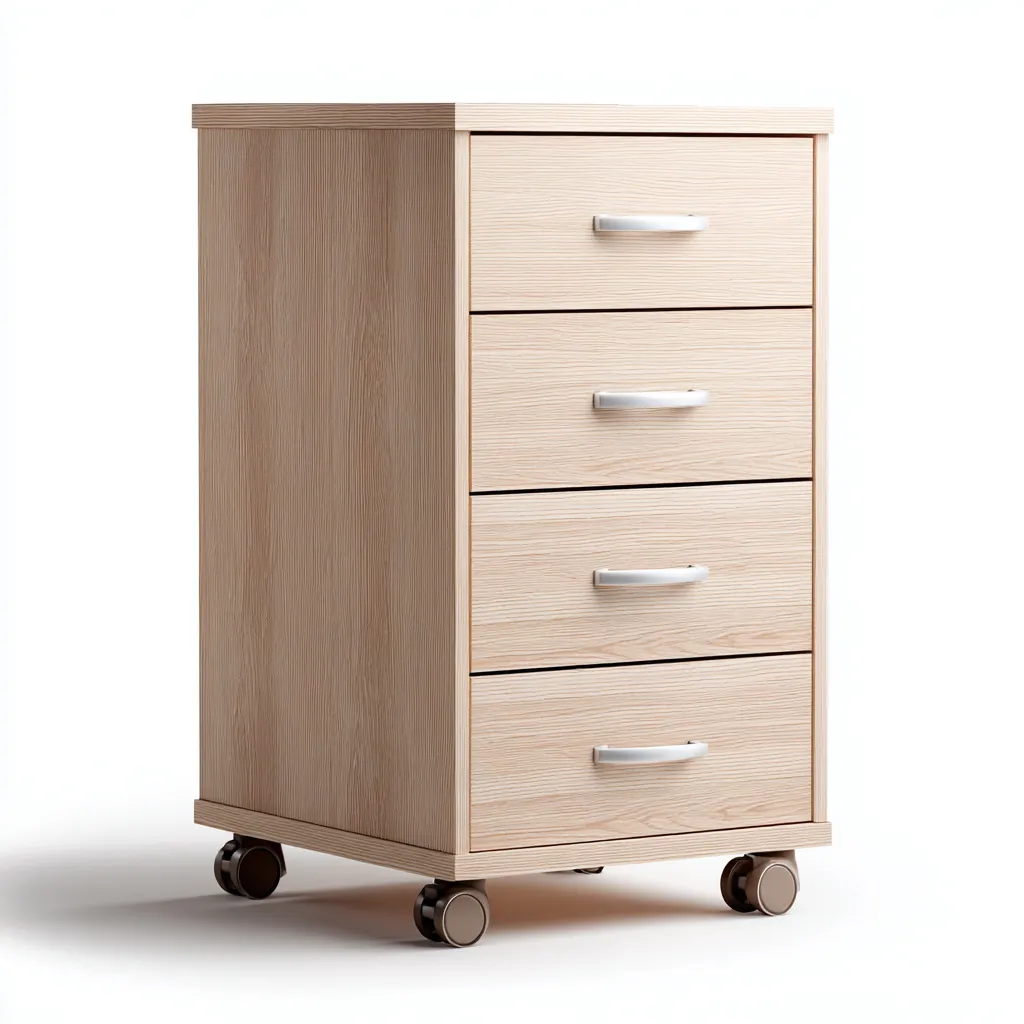 Armadio per ufficio legno chiaro 50x40x90 cm - colore naturale - moderno - per ufficio-Interiorixe