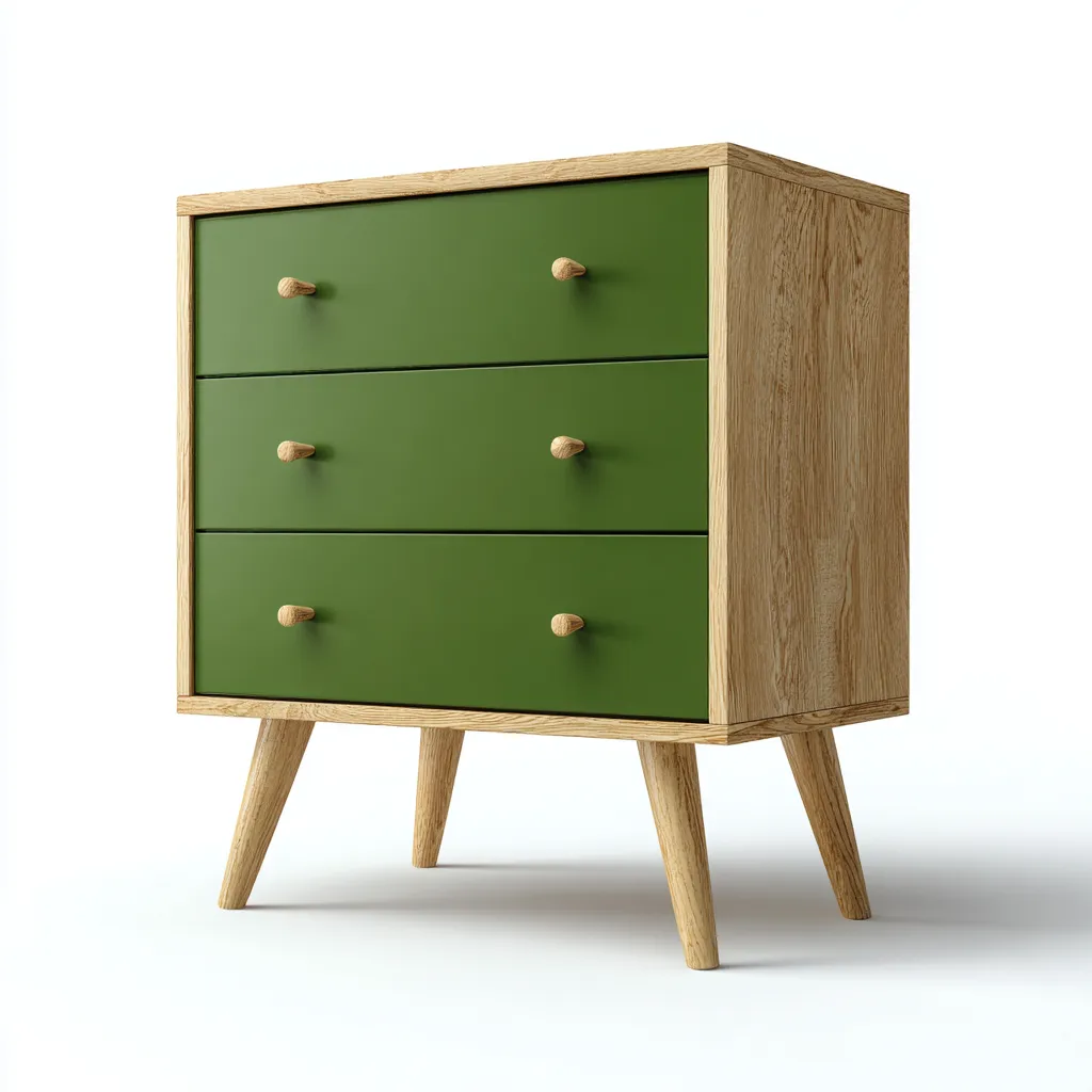 Armadio per ufficio legno chiaro 60x40x75 cm - colore verde - moderno - per ufficio-Interiorixe