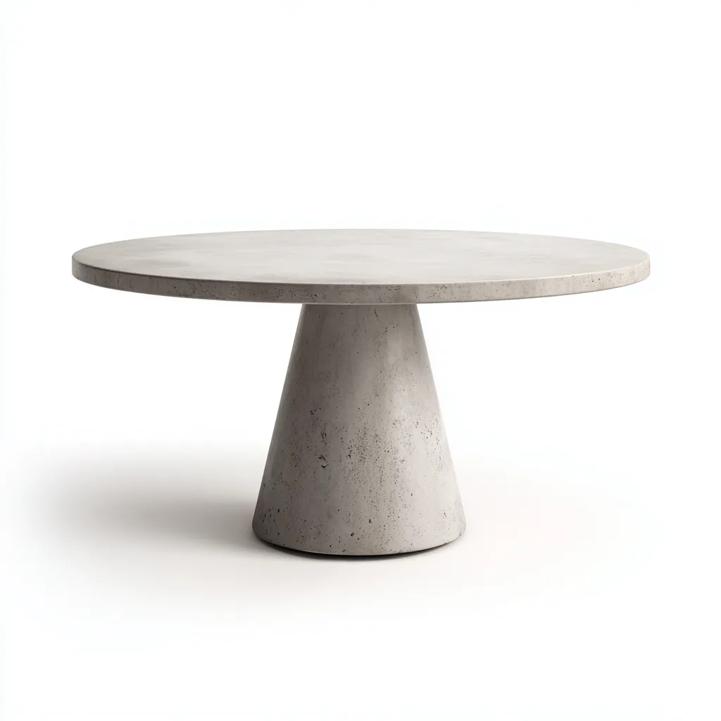 Tavolo da giardino - cemento - 110x110x75 cm - grigio - stile contemporaneo minimalista-Interiorza