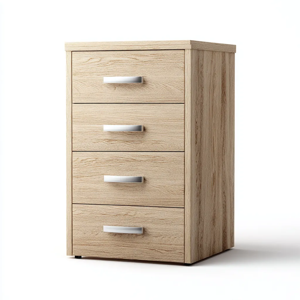 Armadio per ufficio - legno - 48x40x80 cm - rovere chiaro - stile moderno-Interiorza