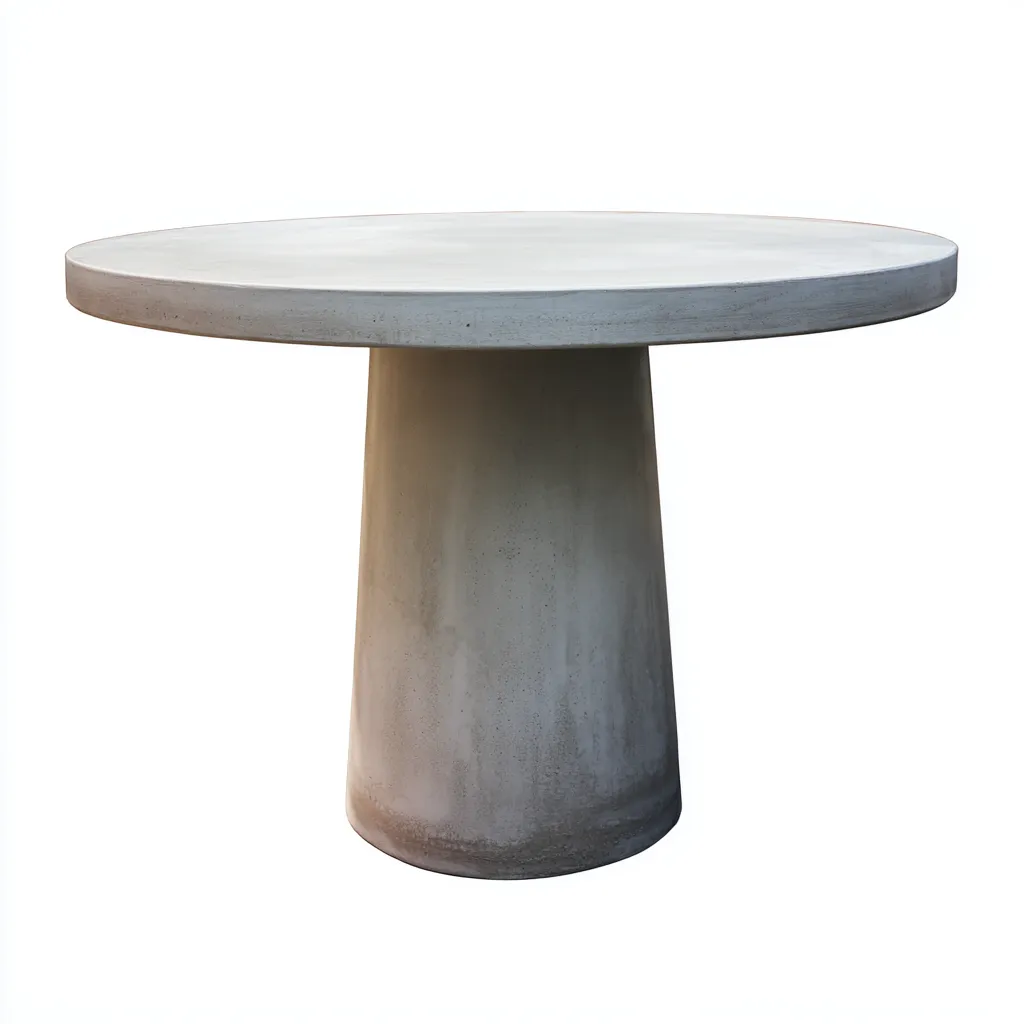 Tavolo da giardino - cemento - 100x100x75 cm - grigio - stile moderno minimalista-Interiorza