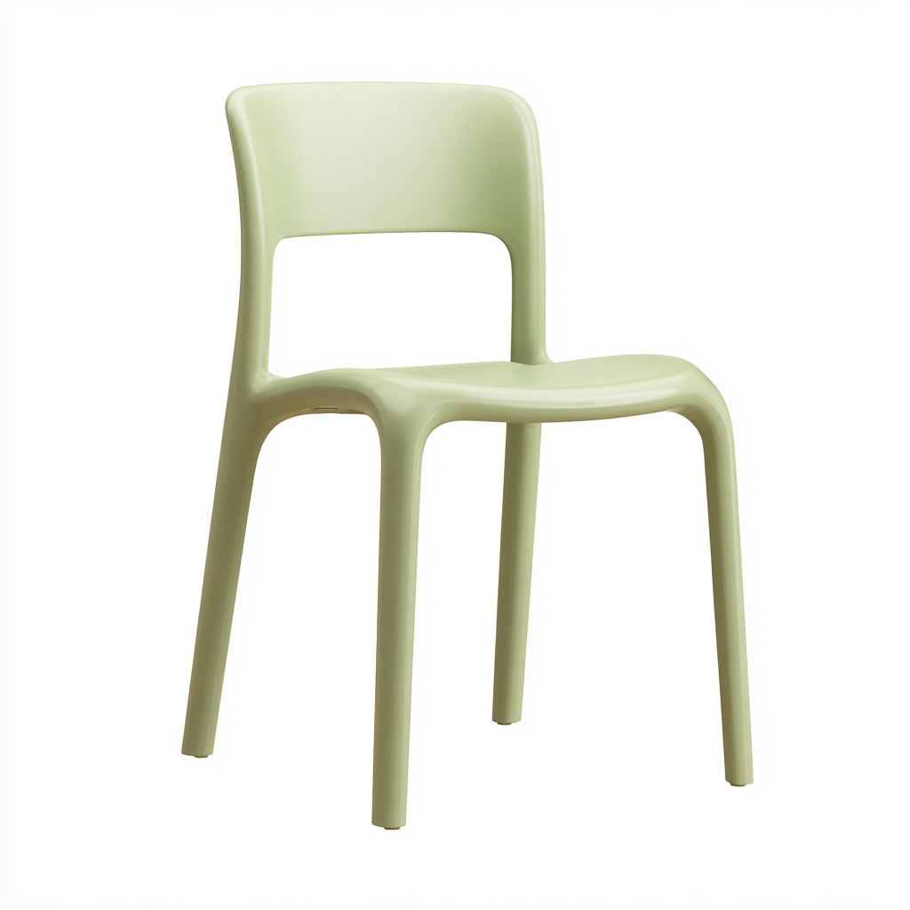 Sedia da giardino - plastica - 47x54x80 cm - verde salvia - stile moderno impilabile-Interiorza