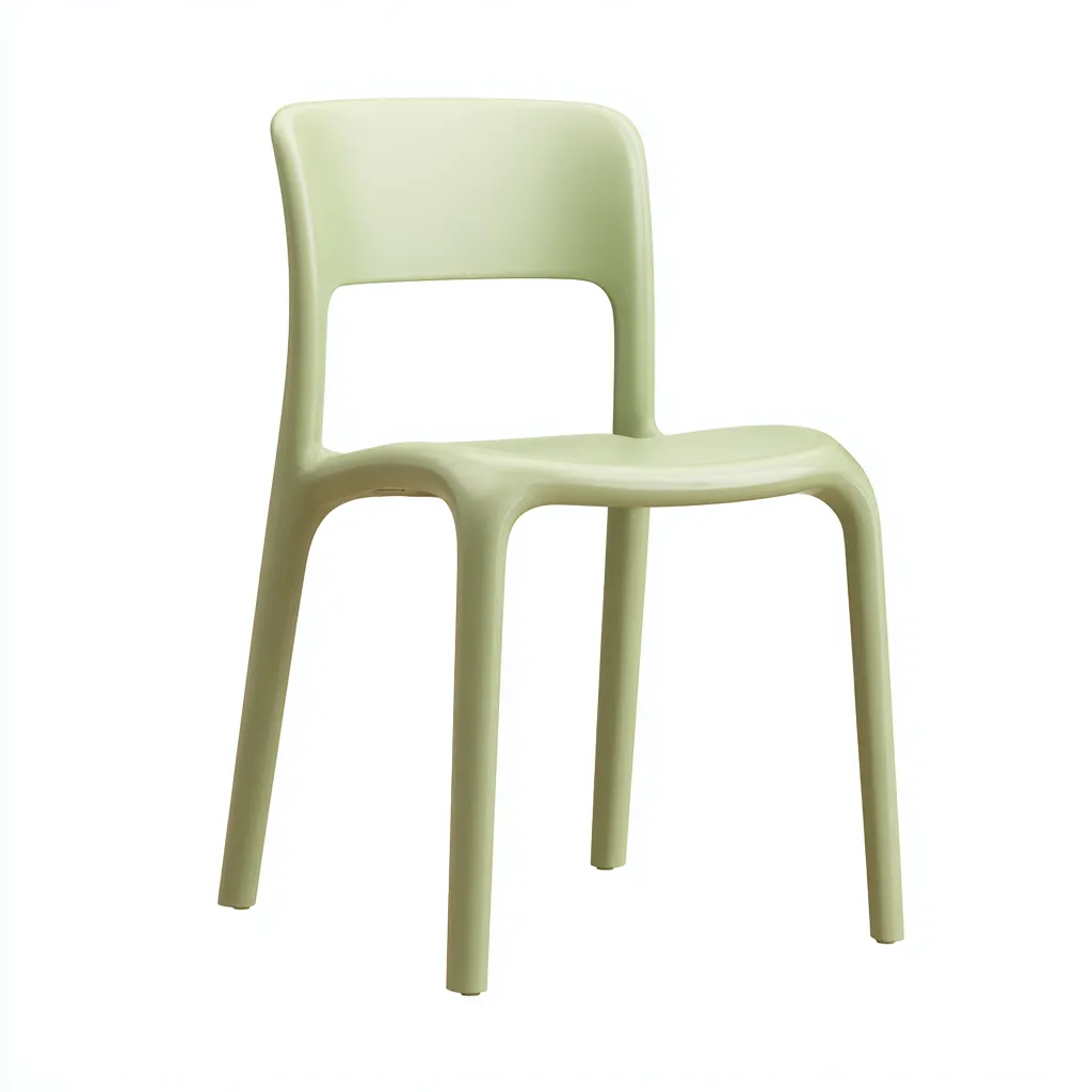 Sedia da giardino - plastica - 47x54x80 cm - verde salvia - stile moderno impilabile-Interiorza