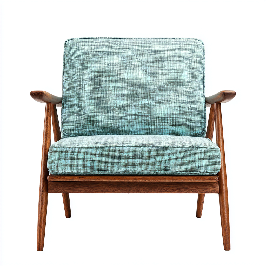 Poltrona-tessuto-legno-77x82x88 cm-verde acqua-stile moderno retrò-Interiorza