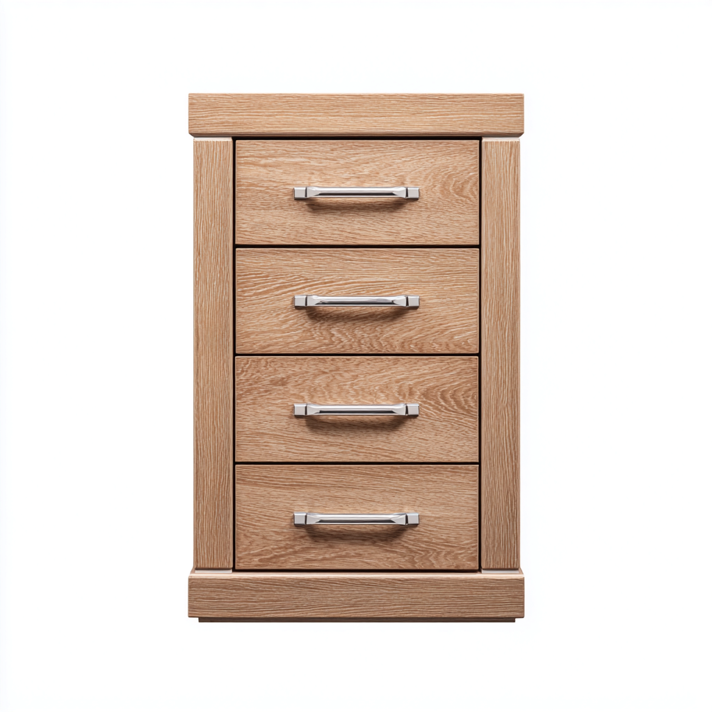 Armadio per ufficio - legno-metallo - 45x40x90 cm - rovere chiaro - stile moderno-Interiorza