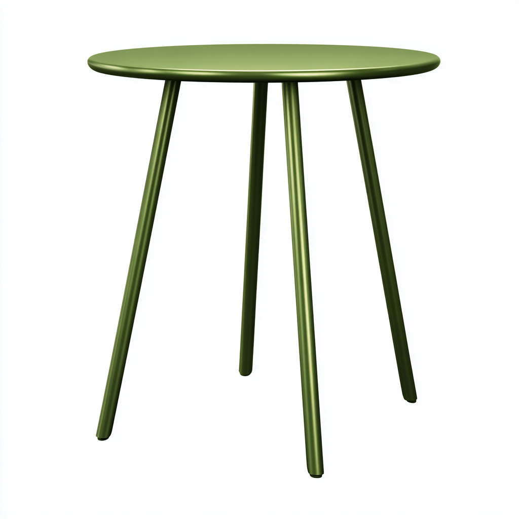 Tavolo da giardino in metallo 60x60x72 cm - verde - design moderno-Interiorza