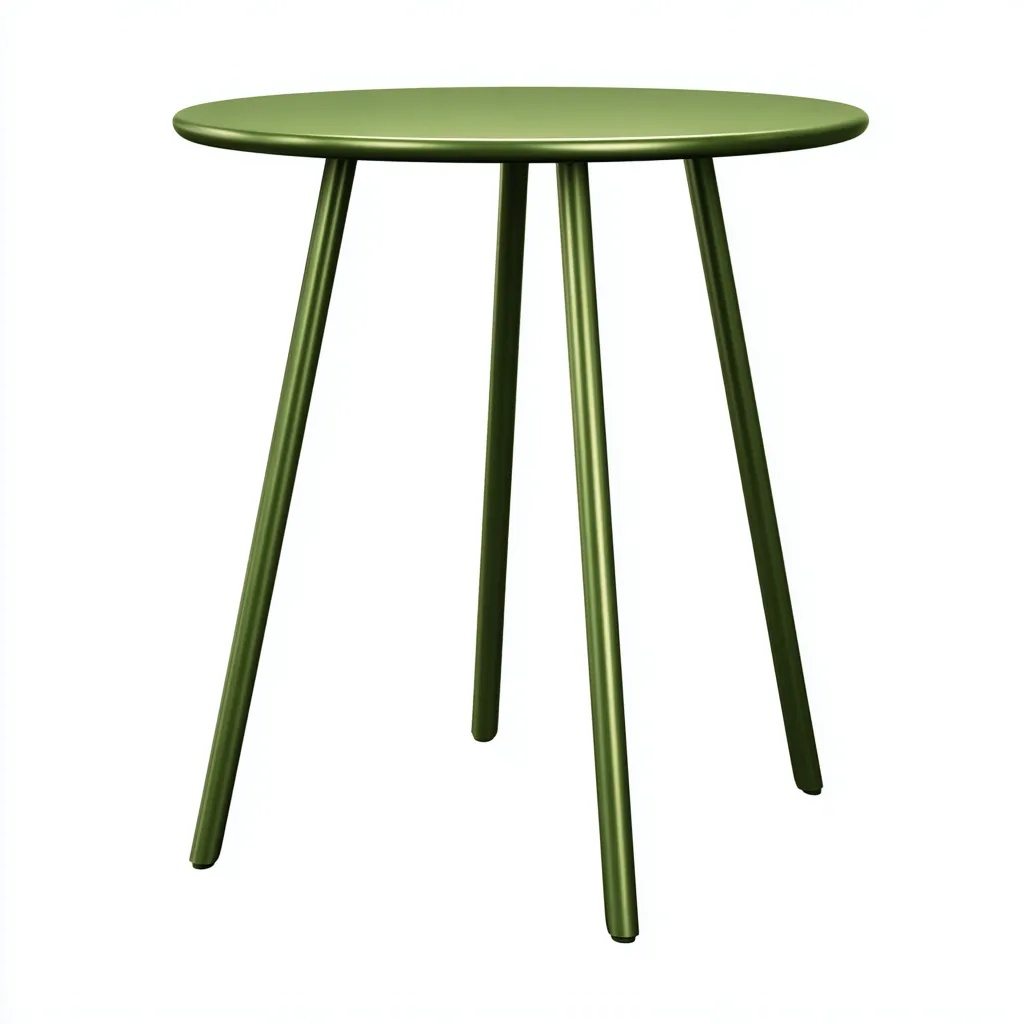 Tavolo da giardino in metallo 60x60x72 cm - verde - design moderno-Interiorza