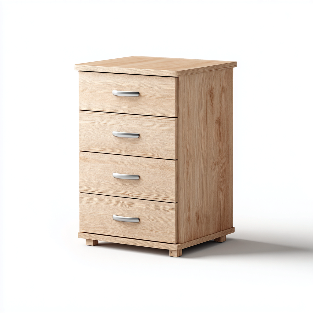 Armadio per ufficio - legno - 48x40x80 cm - rovere chiaro - stile moderno-Interiorza