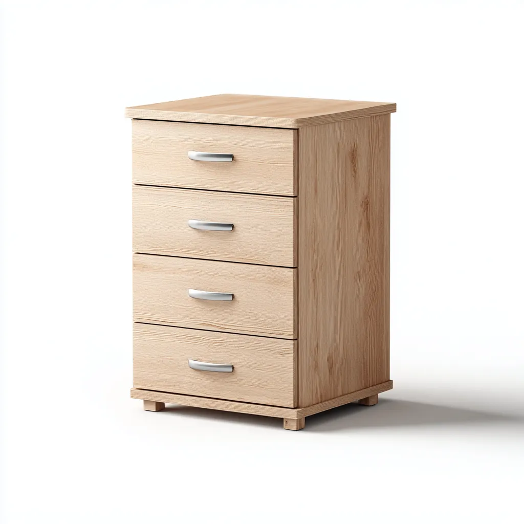 Armadio per ufficio - legno - 48x40x80 cm - rovere chiaro - stile moderno-Interiorza