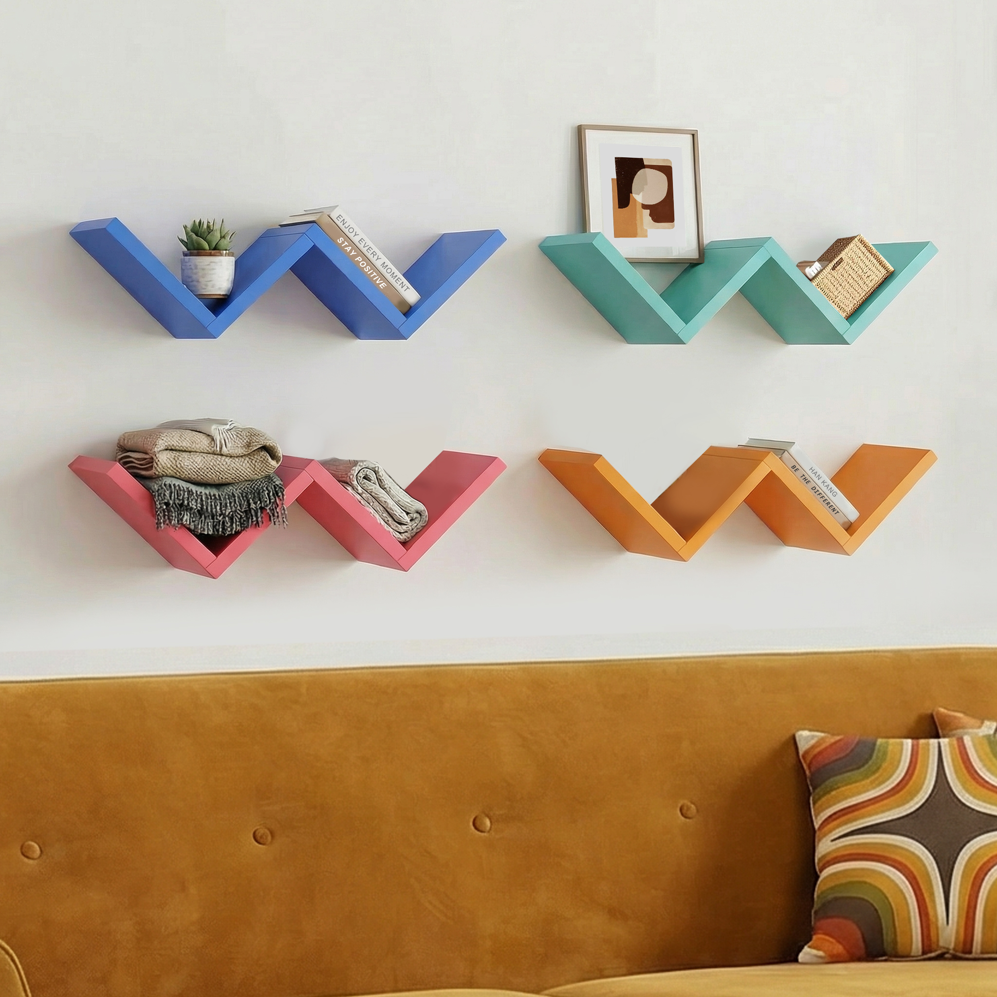 Wall-mounted shelves