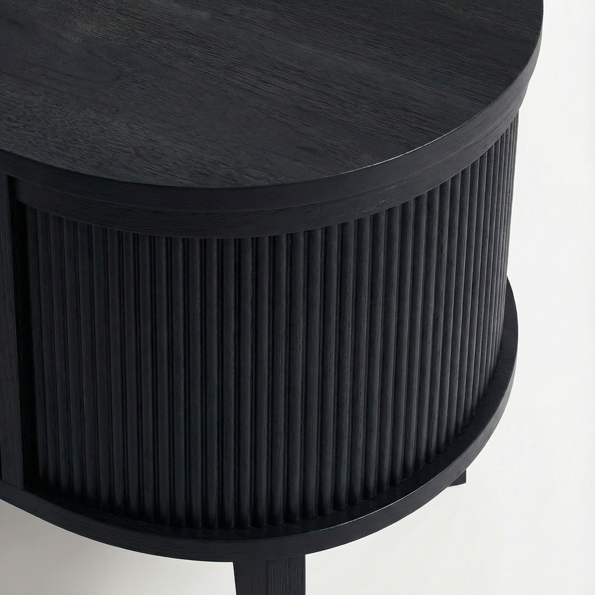 Fluted Lift Top Coffee Table with Storage for Living Room or Home Office-black