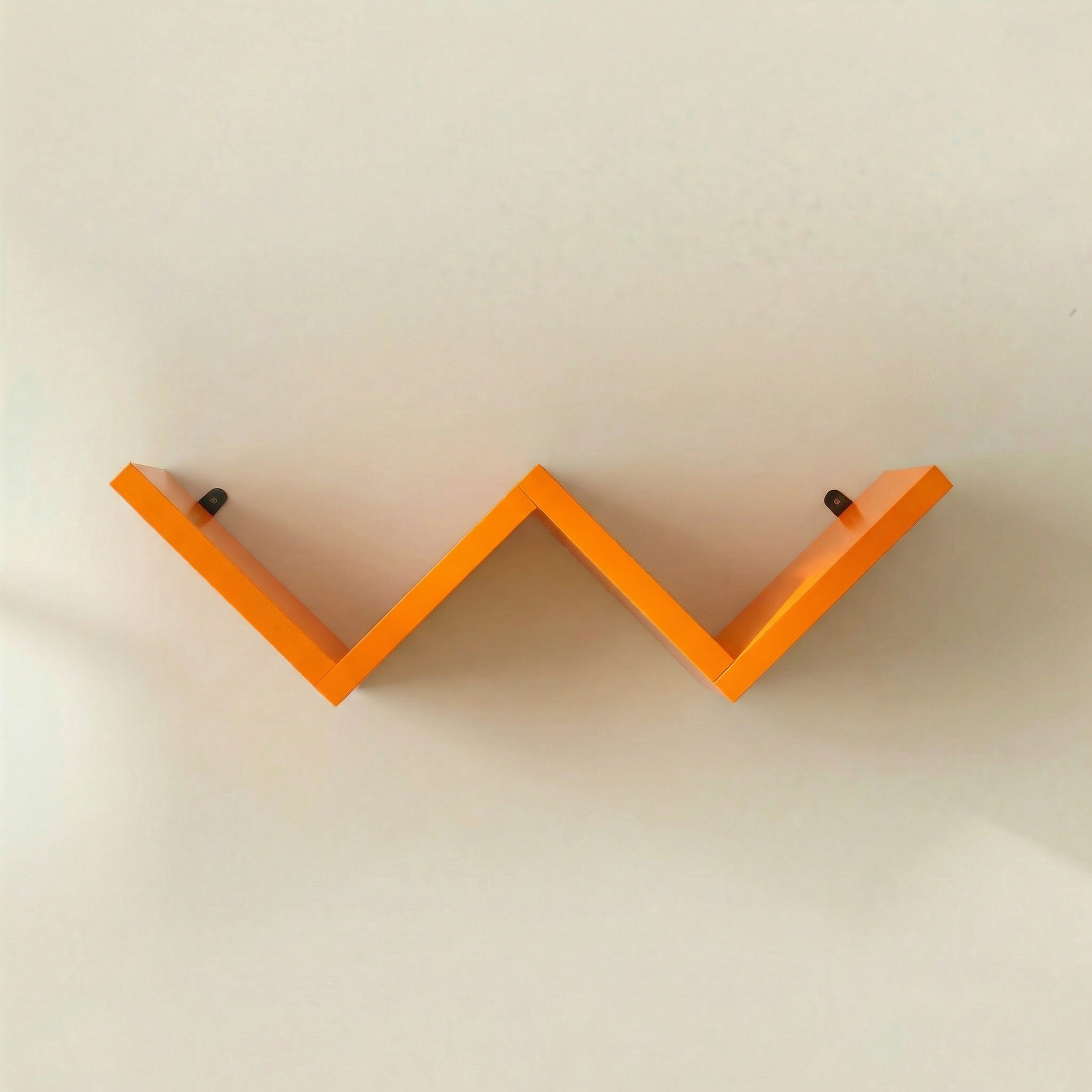 LUPUK DIY Modular W-Shape Wall Shelf (orange)，Set of 4 Wall Mounted Shelves
