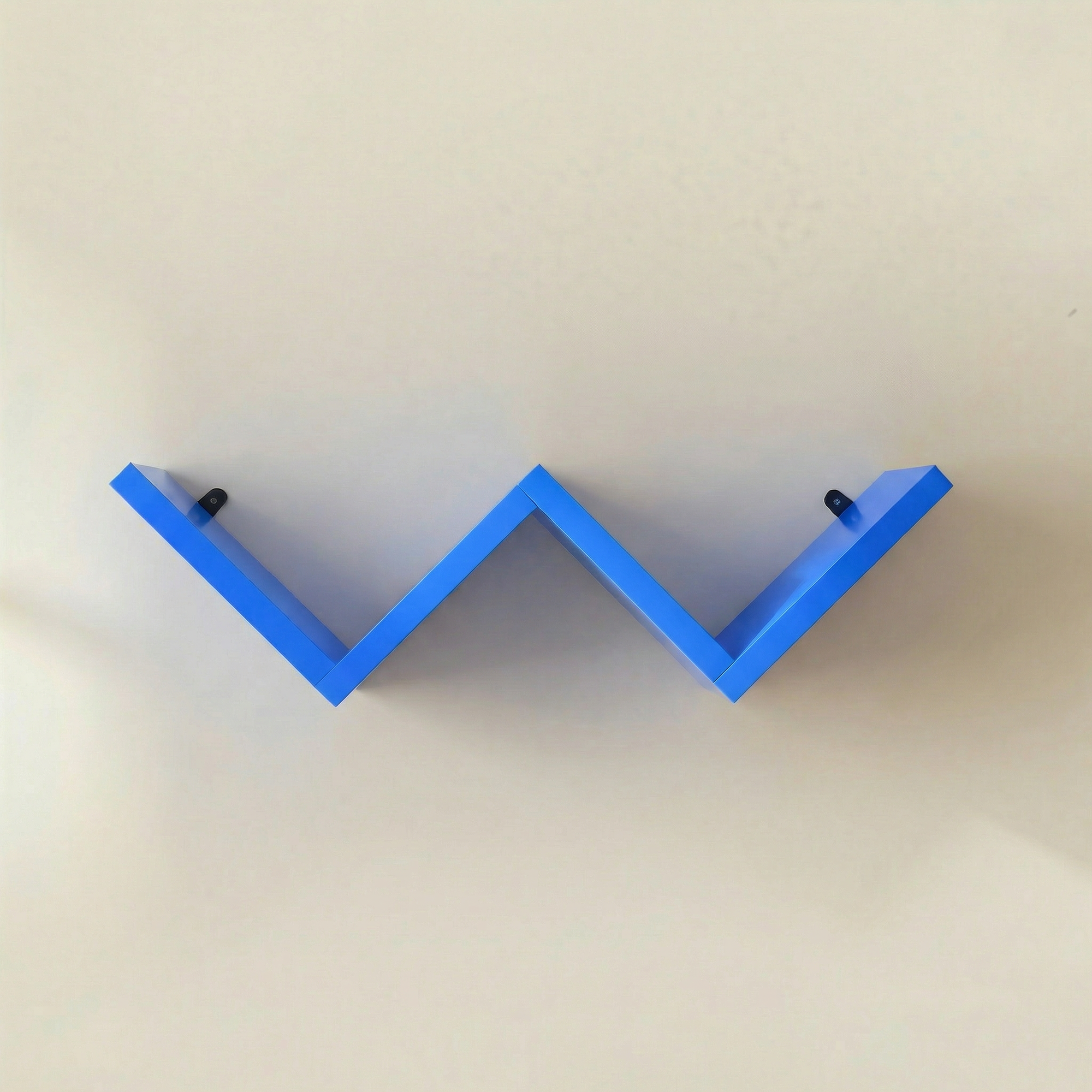 LUPUK DIY Modular W-Shape Wall Shelf (blue)，Set of 4 Wall Mounted Shelves