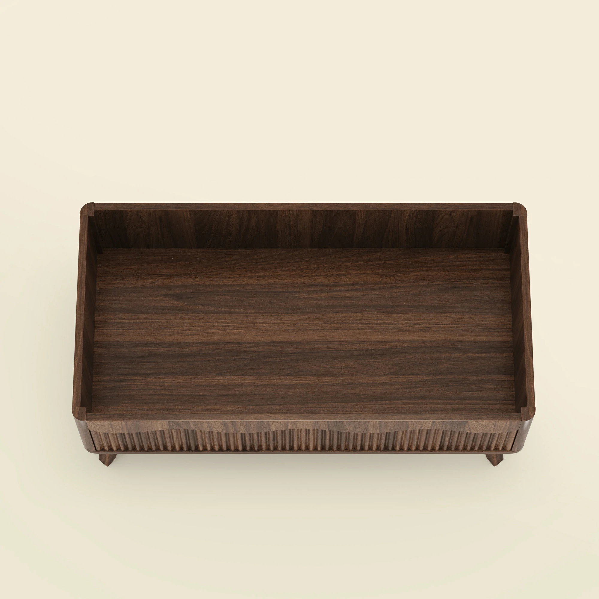 LUPUK Scalloped Lift Top Coffee Table with Hidden Storage
