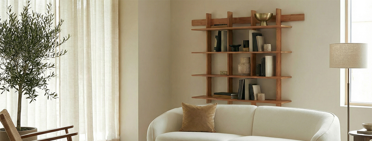 Wall-mounted shelves