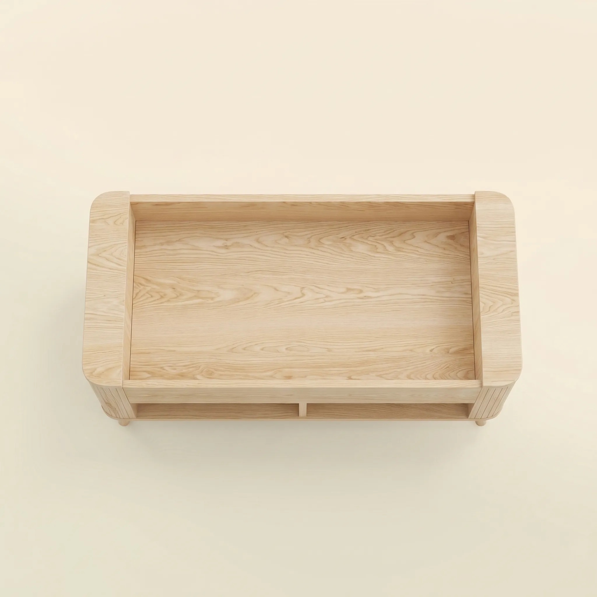 LUPUK Rectangular Lift Top Coffee Table with Hidden Storage and Open Shelves
