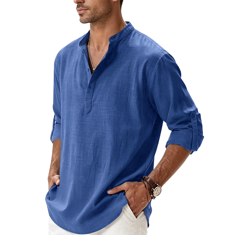 Men's Breathable Linen Polo – Lightweight & Shape-Retaining