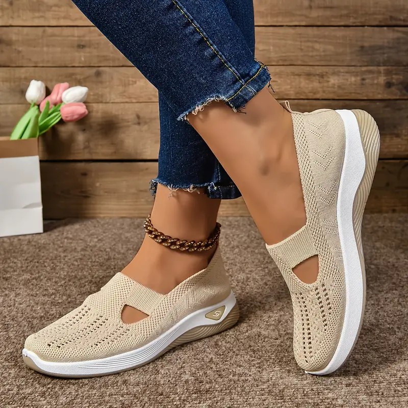 🔥Letzter Tag der Aktion 70% Rabatt🔥 - Damen bequeme atmungsaktive Strick-Sneaker