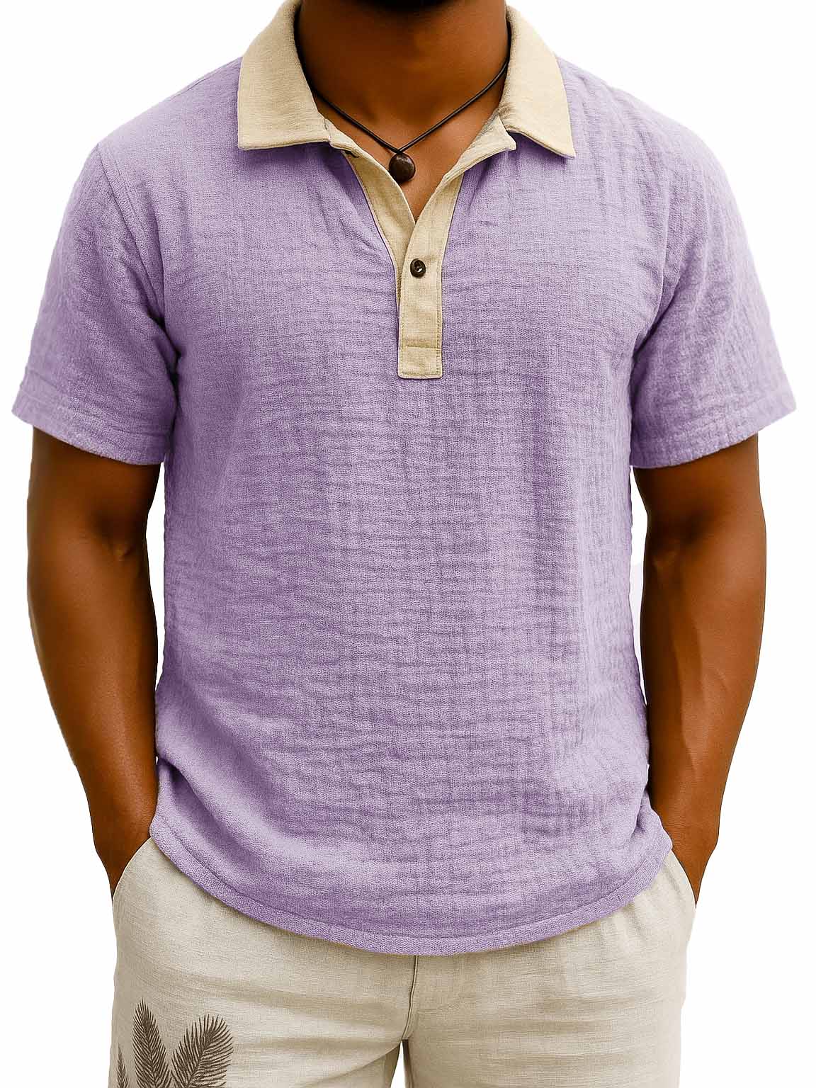 Letzter Tag: 50 % Rabatt! 🔥Herren Vintage Polohemd mit Kontrastkragen | Kurzarm Poloshirt aus atmungsaktivem Stretch-Material, Elegantes Revers für Business & Freizeit