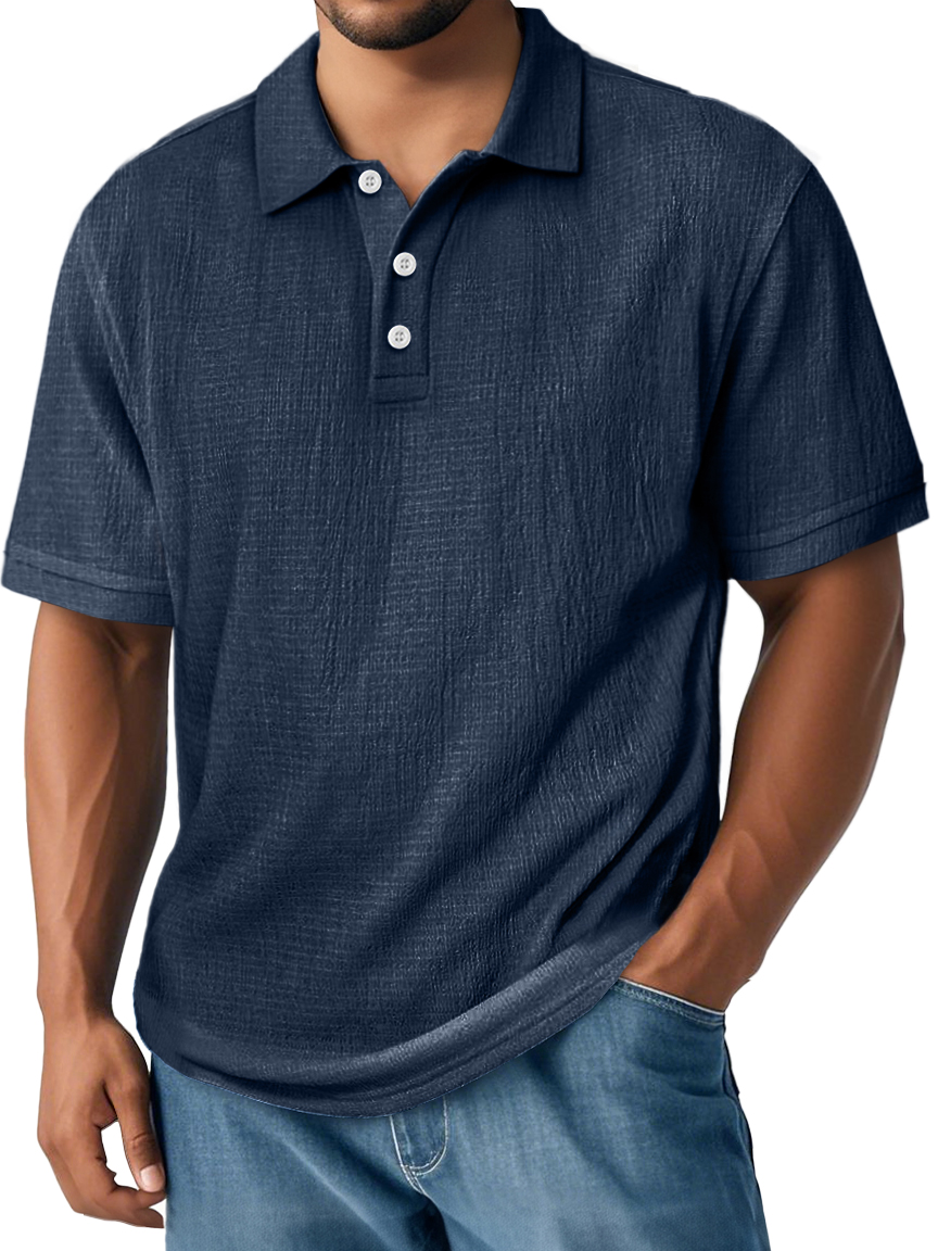 Men's Linen Shirt Polo Shirts Vacation Casual Classic Short - Men Over 30 Are Calling This the Most Comfortable Shirt for Hot Days