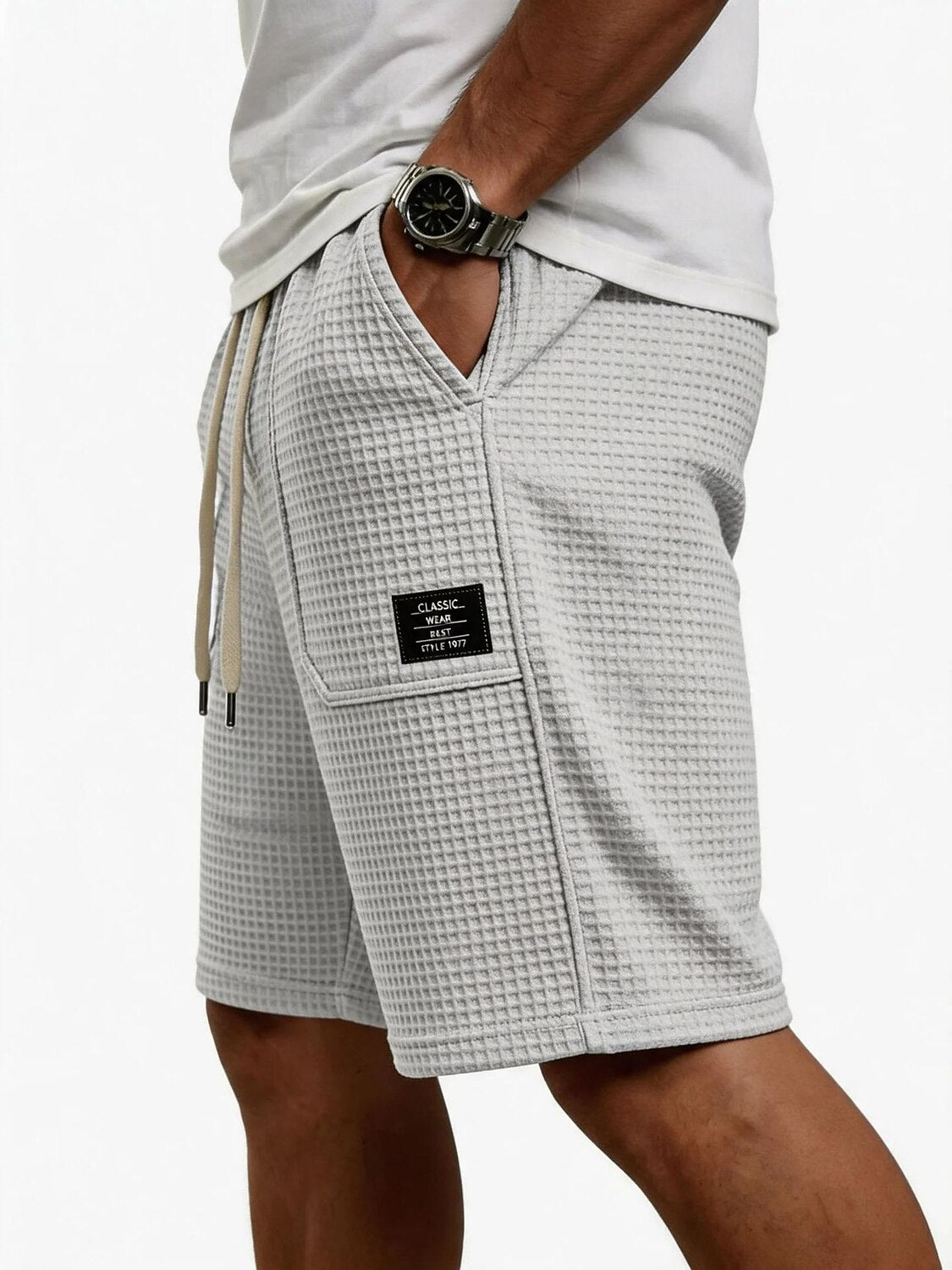 Men's Waffle Shorts With Pockets-The Comfiest Pair You'll Wear Every Day