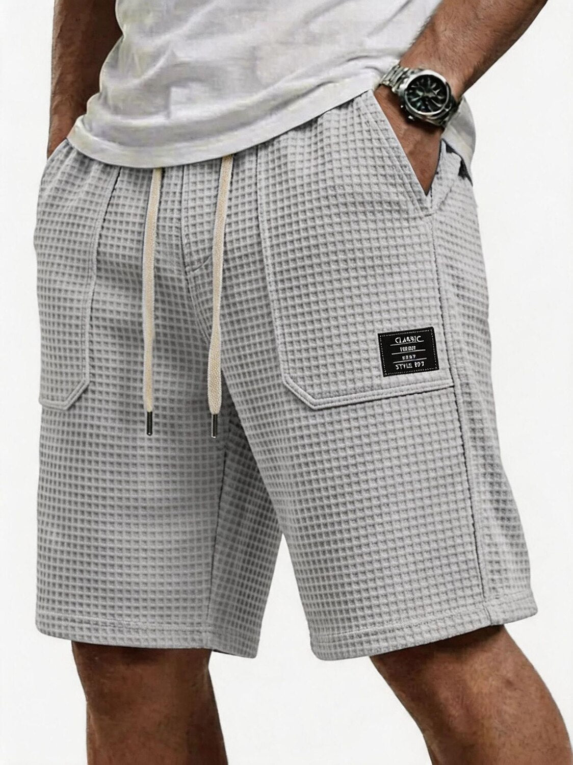 Men's Waffle Shorts With Pockets-The Comfiest Pair You'll Wear Every Day