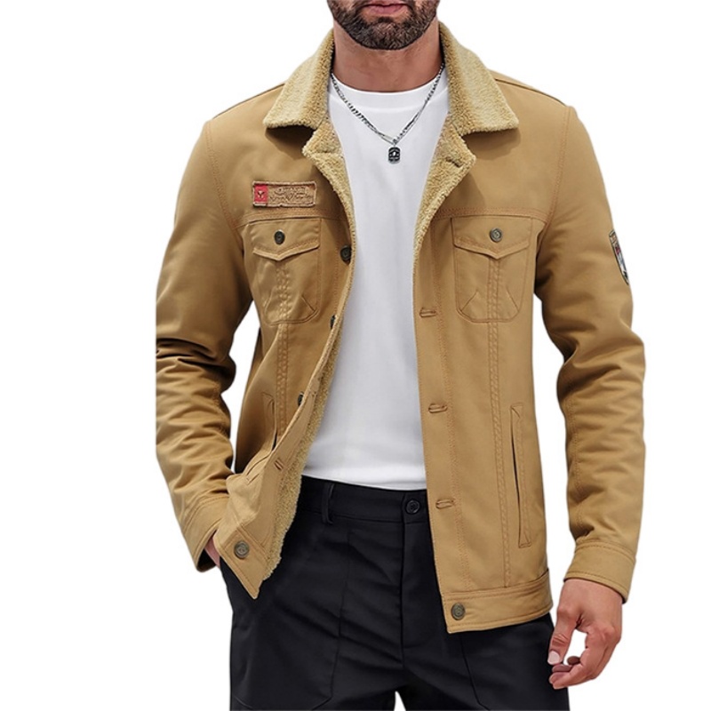 🔥Hot-selling men's handmade lambswool work jacket for winter!