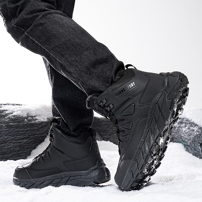 (🔥Limited-Time 70% OFF) Men's Warm Orthopedic Protective Hiking Boots - Safe and Comfortable Warm Work Boots - Waterproof, Slip-resistant, Impact-resistant, Puncture-resistant - Wide toe box, Arch Support, Ankle Support