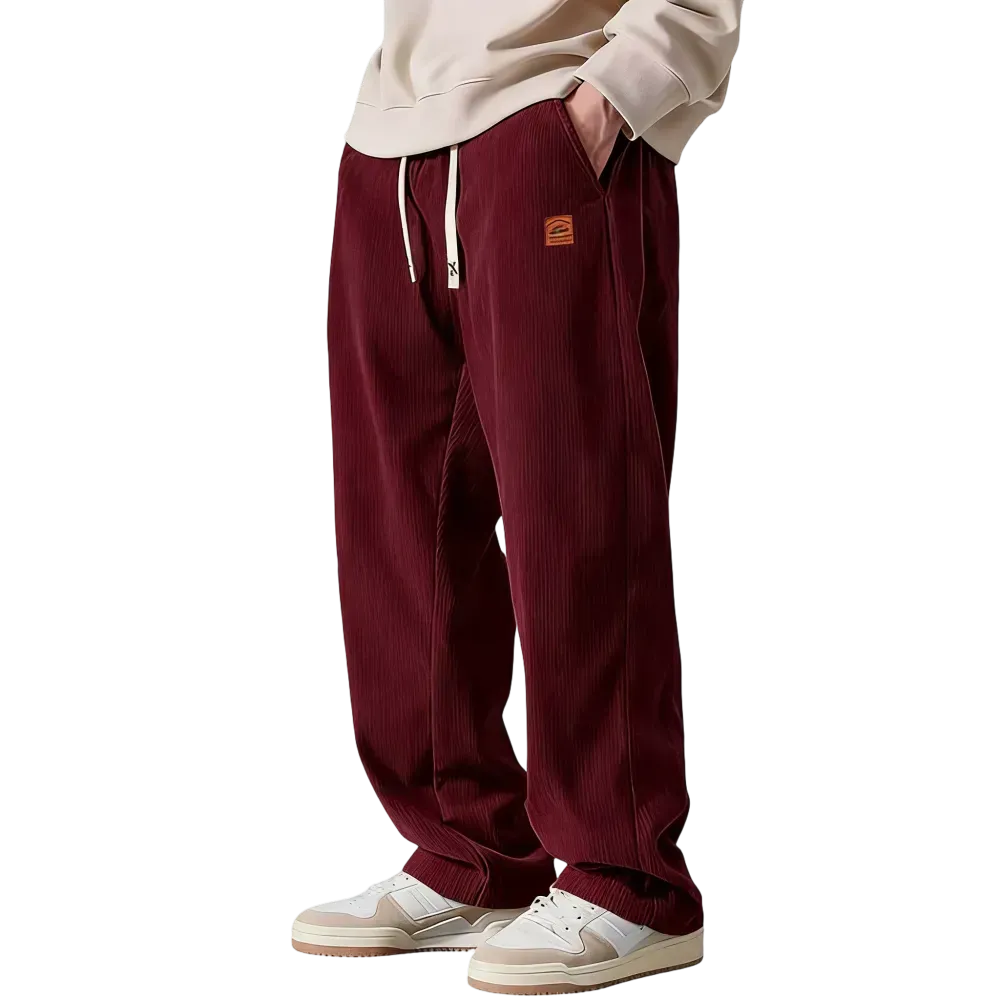 ⚡Men's Corduroy Straight-Leg Sweatpants Autumn New Arrival Loose Fit Wide-Leg Casual Pants⚡