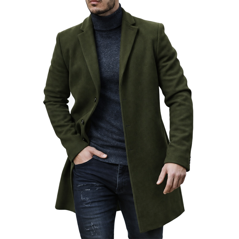 Men’s Premium Wool Blend Overcoat