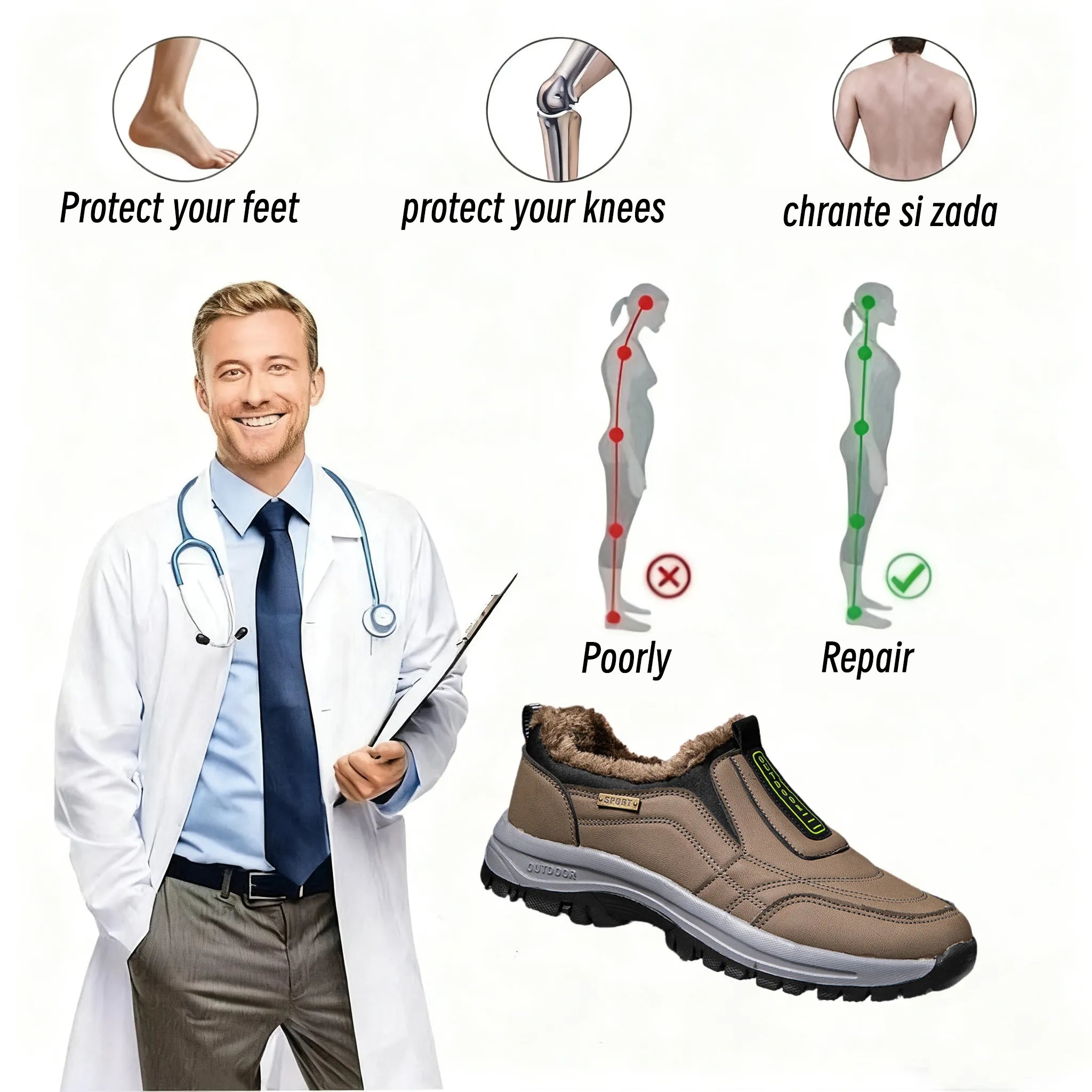 🔥Top Pick 2025🔥 Ergonomic Winter Footwear for Everyday Walking Comfort