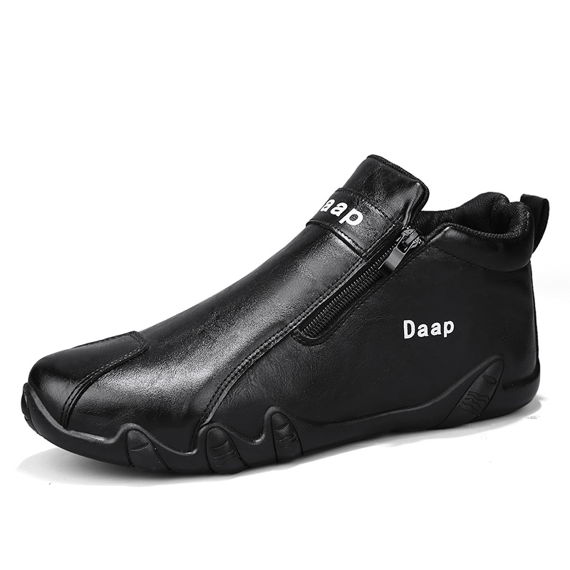 (⏰Limited Time Sale 70% OFF) Men's Handmade Orthopedic Wide Toe Arch Support Slip-On Hiking Shoes Lightweight Waterproof Non-Slip Slip-On Genuine Leather Shoes