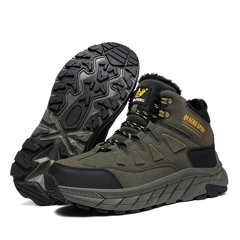 (🔥Limited-Time 70% OFF) Men's Warm Orthopedic Protective Hiking Boots - Safe and Comfortable Warm Work Boots - Waterproof, Slip-resistant, Impact-resistant, Puncture-resistant - Wide toe box, Arch Support, Ankle Support