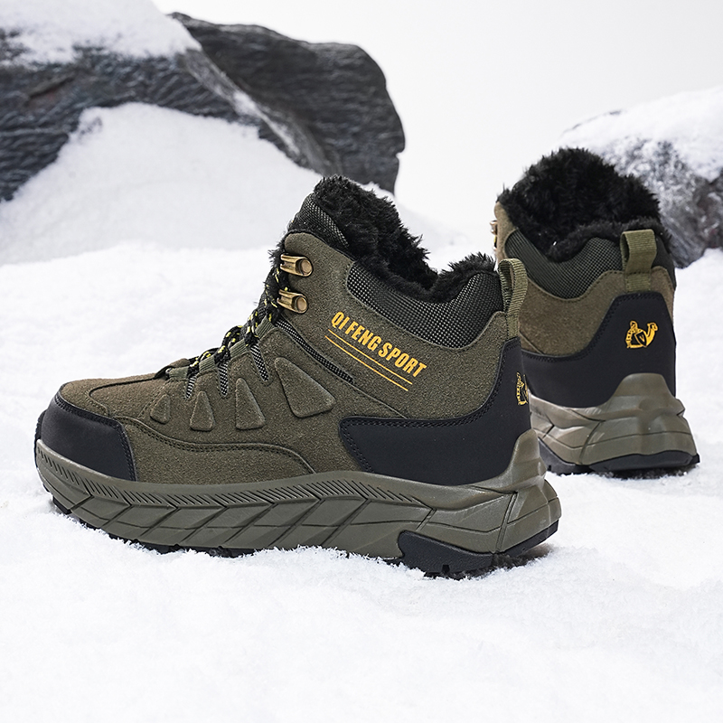 (🔥Limited-Time 70% OFF) Men's Warm Orthopedic Protective Hiking Boots - Safe and Comfortable Warm Work Boots - Waterproof, Slip-resistant, Impact-resistant, Puncture-resistant - Wide toe box, Arch Support, Ankle Support