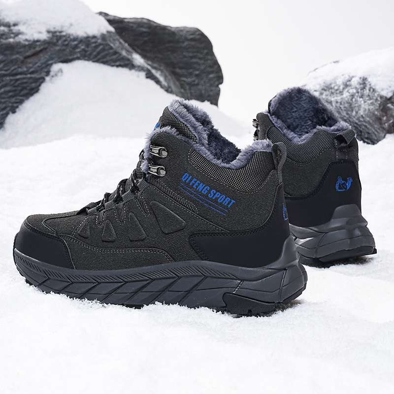 (🔥Limited-Time 70% OFF) Men's Warm Orthopedic Protective Hiking Boots - Safe and Comfortable Warm Work Boots - Waterproof, Slip-resistant, Impact-resistant, Puncture-resistant - Wide toe box, Arch Support, Ankle Support