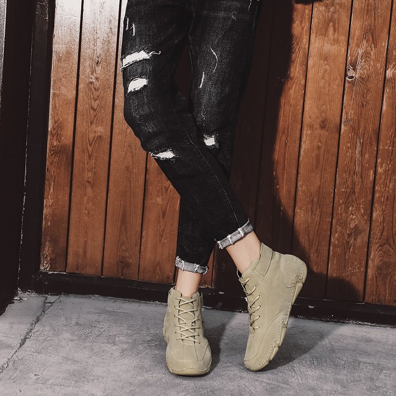 Italian Suede Boots Handmade (Beck Shoes) - LightsBetter