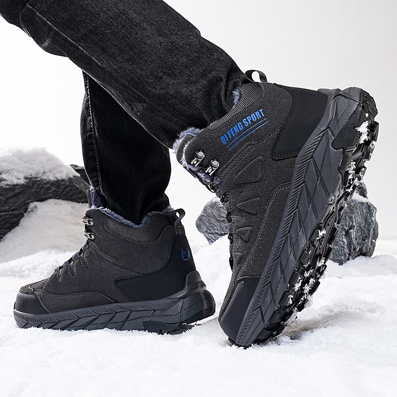 (🔥Limited-Time 70% OFF) Men's Warm Orthopedic Protective Hiking Boots - Safe and Comfortable Warm Work Boots - Waterproof, Slip-resistant, Impact-resistant, Puncture-resistant - Wide toe box, Arch Support, Ankle Support