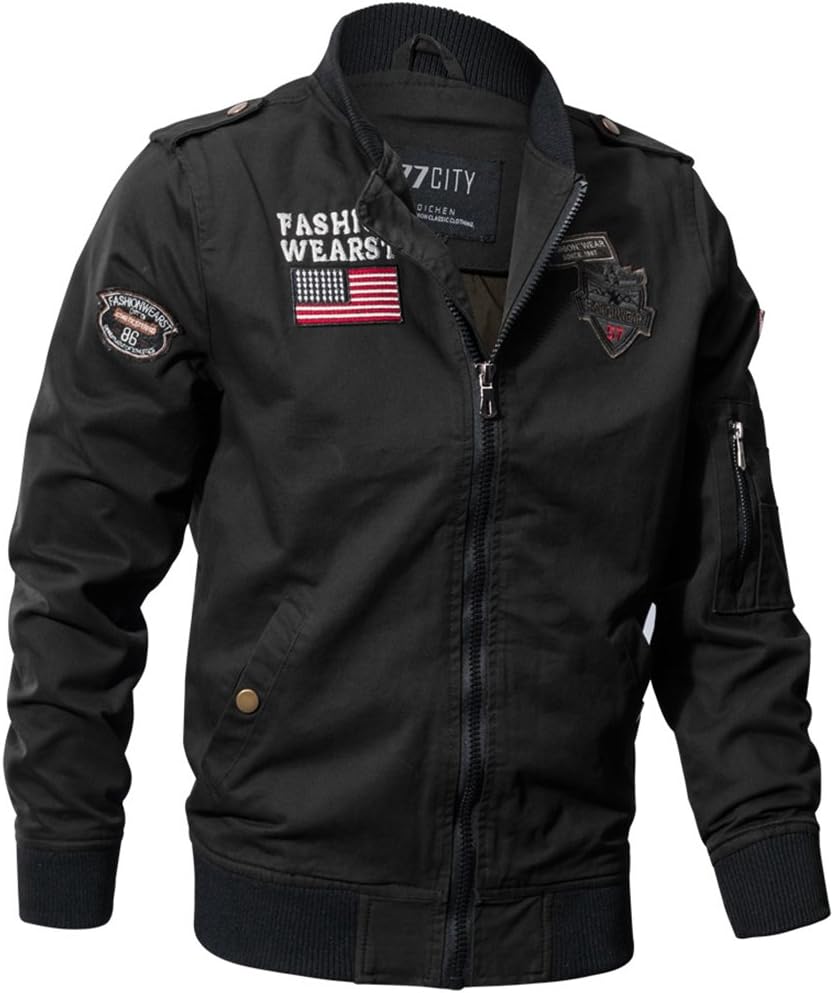 Minishion Men's Collar Neck Fur Cotton Army Winter Jacket Fashion Outdoor Coat