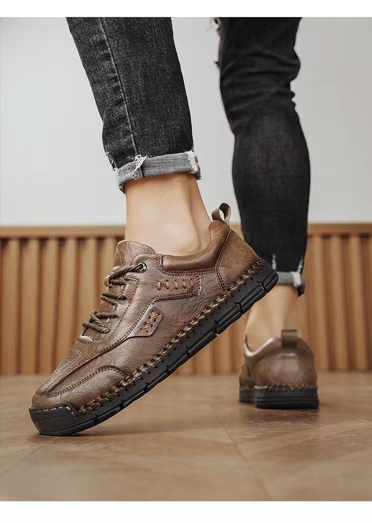 ⏰Last Day! 45% OFF  🔥Men's Genuine Leather Outdoor Loafers with Arch Support & Wide Toe Box