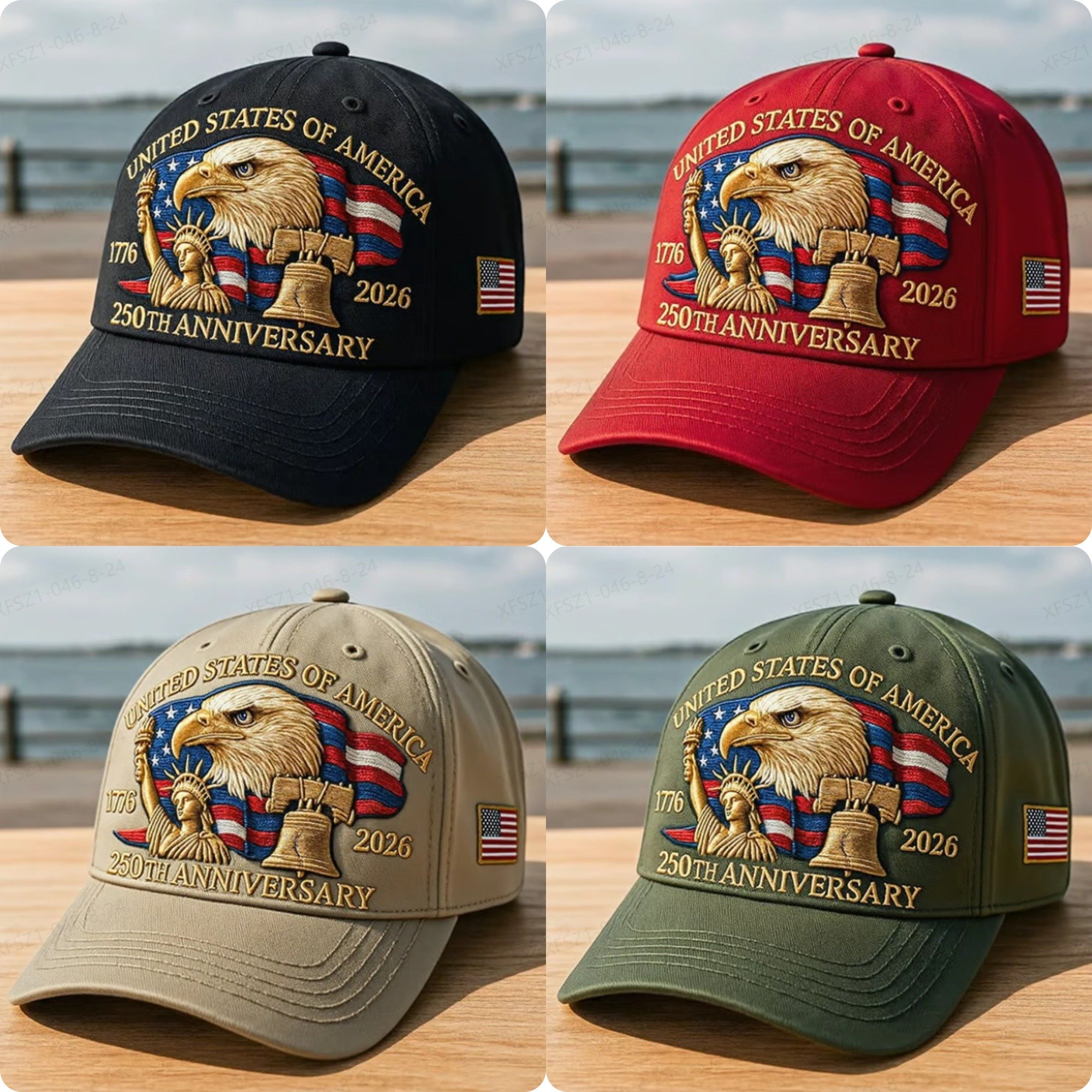 🔥Last Day 50% OFF - Eagle & Liberty – United States 250th Anniversary Embroidered Hat✨(Breathable & Lightweight Comfort & Unisex Fit)