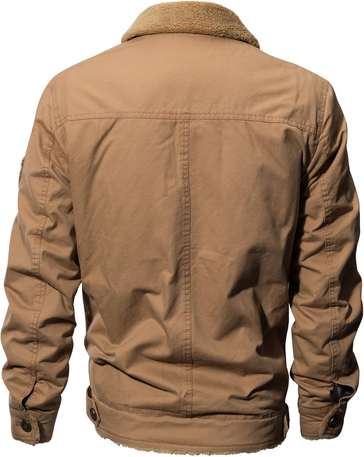 Minishion Men's Collar Neck Fur Cotton Army Winter Jacket Fashion Outdoor Coat