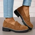 British Style Thick-Soled And Comfortable Loafers With Chunky Heels
