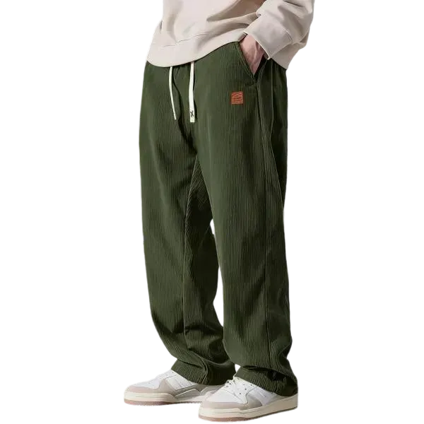 ⚡Men's Corduroy Straight-Leg Sweatpants Autumn New Arrival Loose Fit Wide-Leg Casual Pants⚡