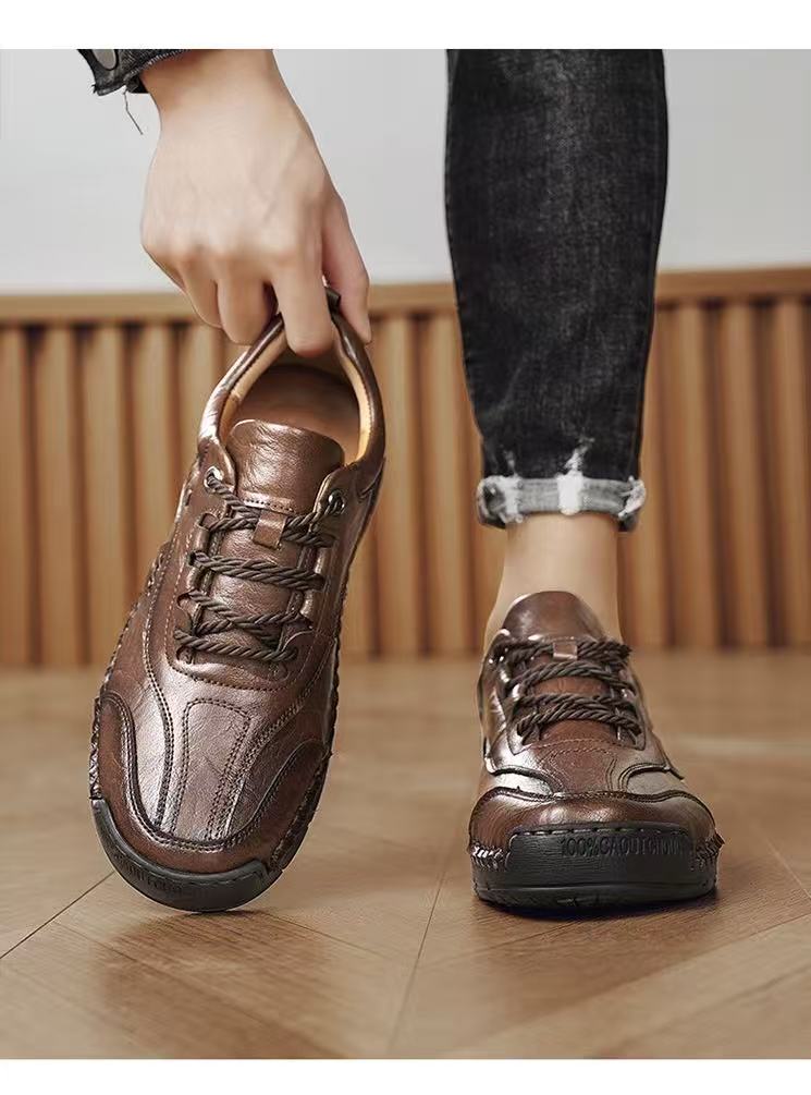 ⏰Last Day! 45% OFF  🔥Men's Genuine Leather Outdoor Loafers with Arch Support & Wide Toe Box