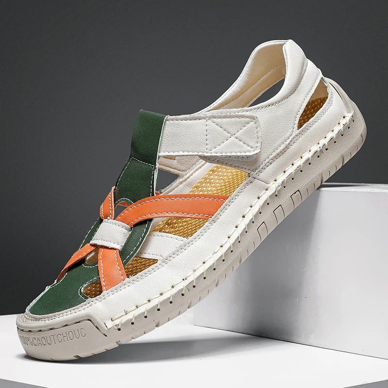 Caspian Hollow Leather Sandals