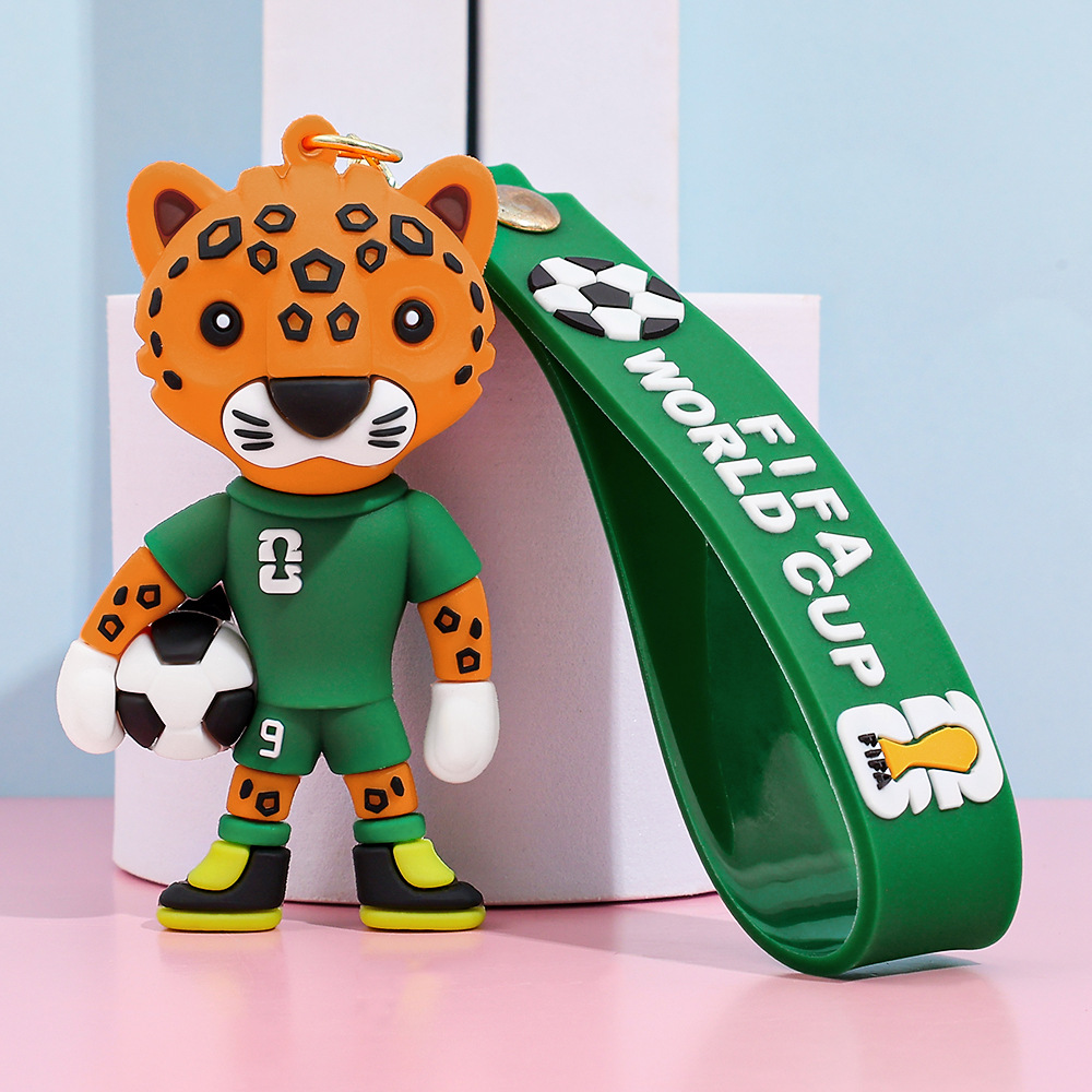 Cross-Border 2026 World Cup Keychain Cartoon Mascot Pendant Fans Peripheral Car Ornaments Small Gifts Wholesale