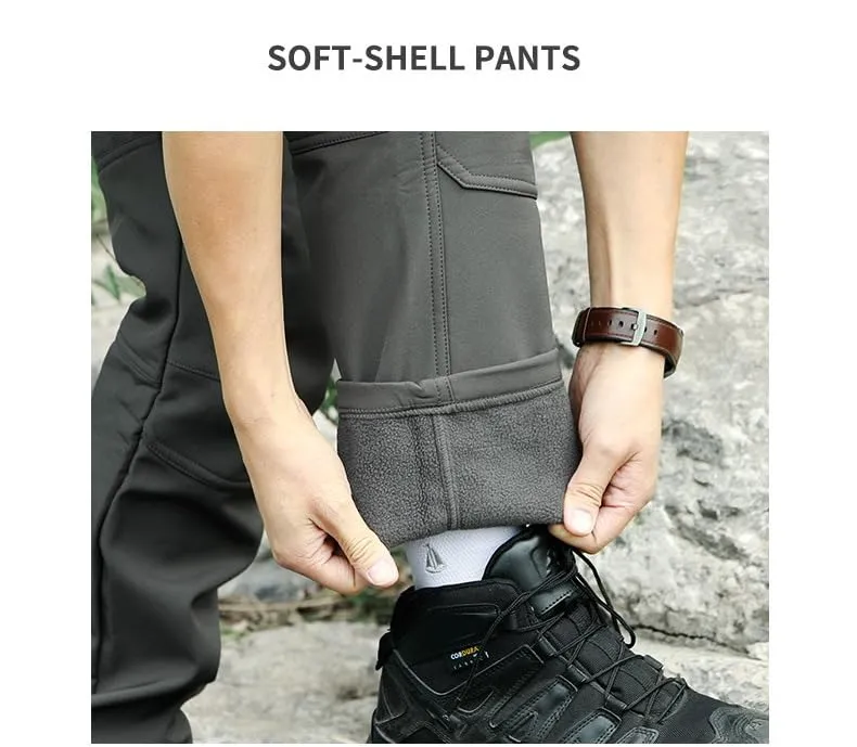 🔥Clearance Sale🔥Outdoor Warm Tactical Pants for Men | Windproof Soft-Shell, Fleece Lined, Multi-Pocket Military Design