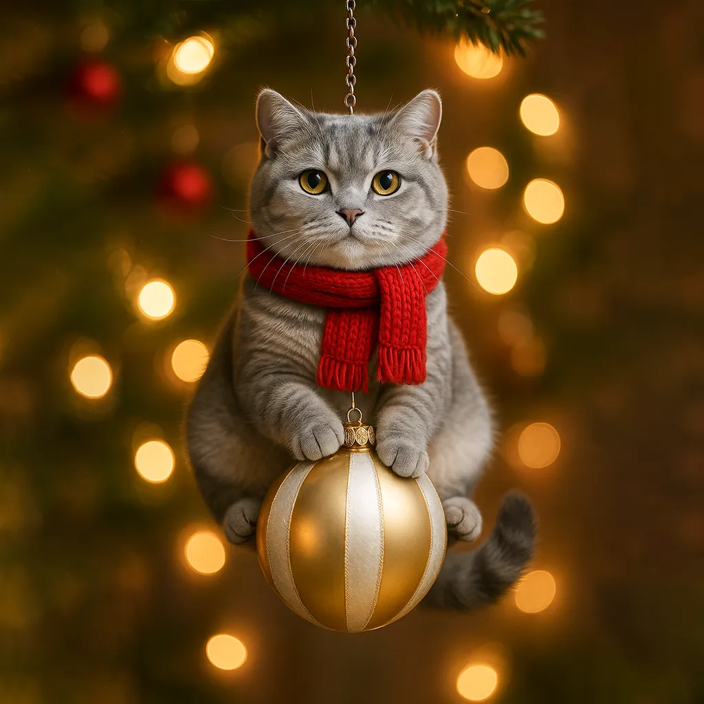 🐱Cute Cat Christmas Tree Ornament - Festive Feline Fun for Your Tree
