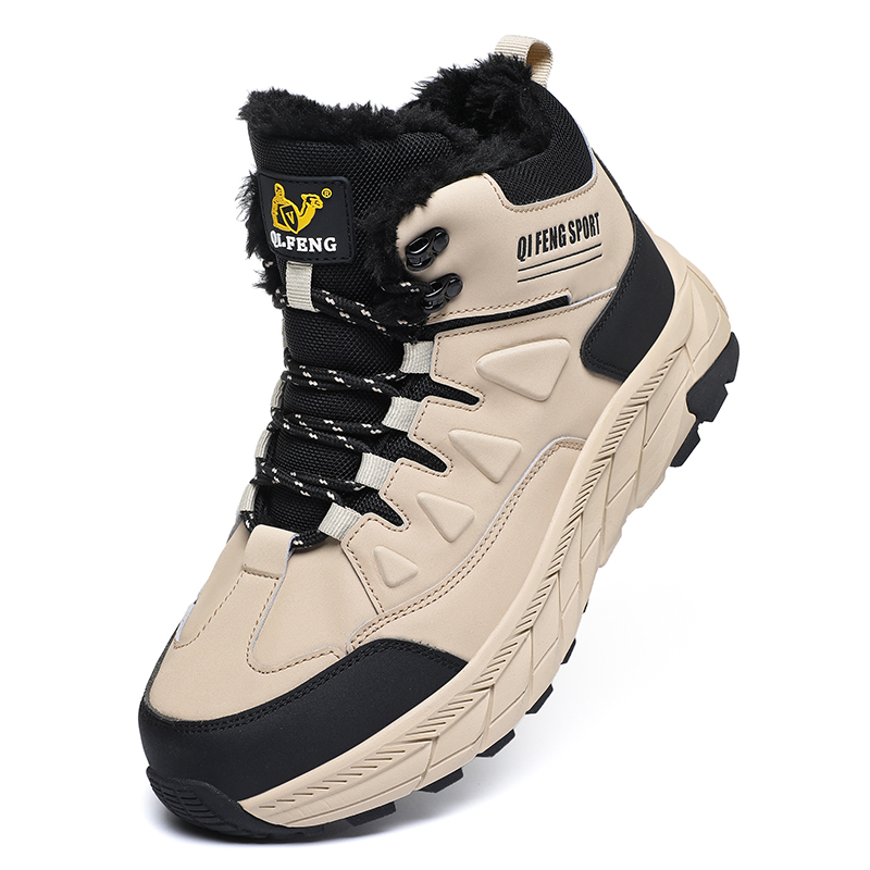 (🔥Limited-Time 70% OFF) Men's Warm Orthopedic Protective Hiking Boots - Safe and Comfortable Warm Work Boots - Waterproof, Slip-resistant, Impact-resistant, Puncture-resistant - Wide toe box, Arch Support, Ankle Support