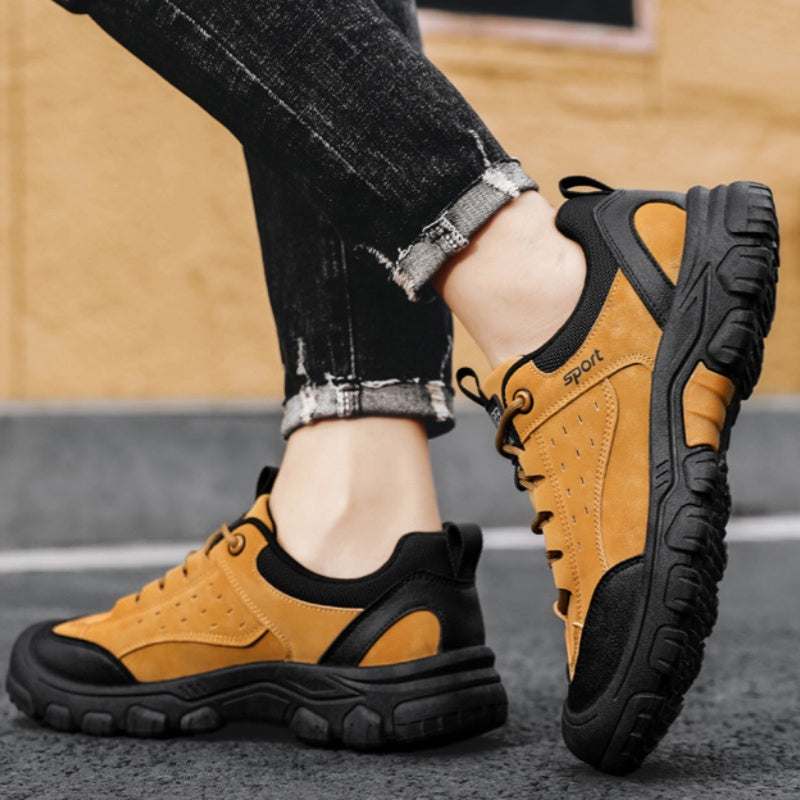 ⏰Limited Time Offer 70%🔥Men's Genuine Leather Comfort Orthopedic Walking Shoes Hiking Shoes